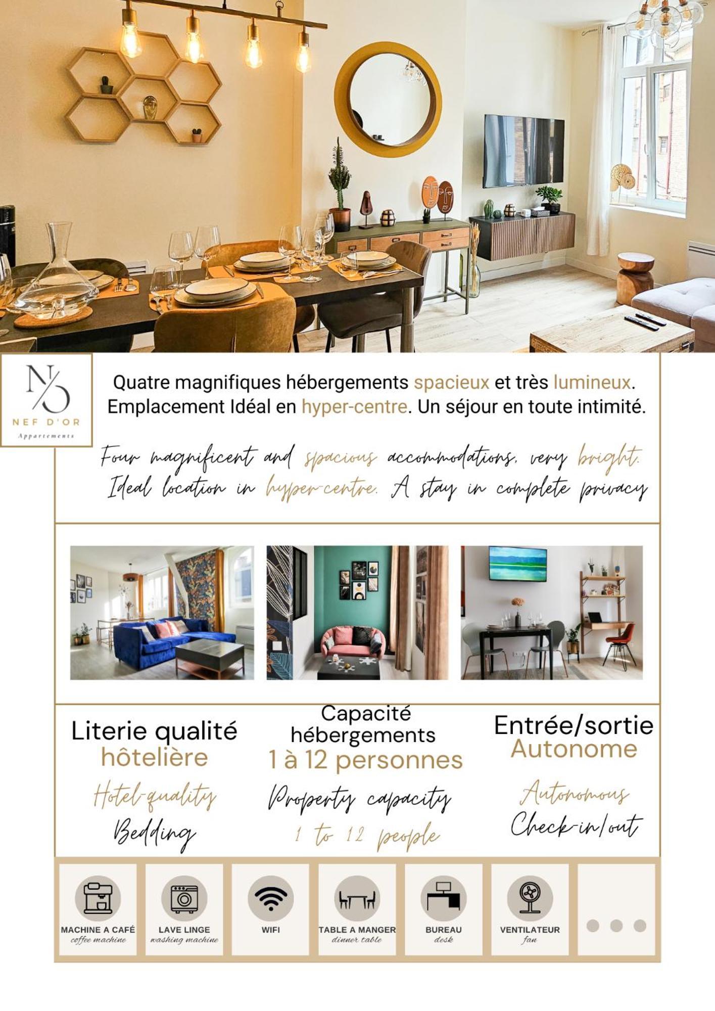 Les Appartements De La Nef D'Or Saint-Quentin  Eksteriør bilde